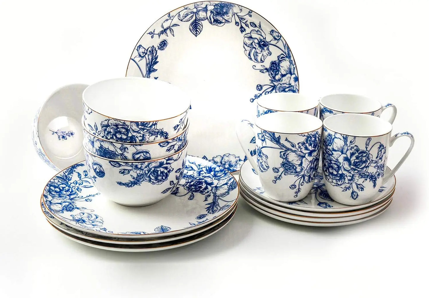 16 Pc Bone China Dinnerware Sets