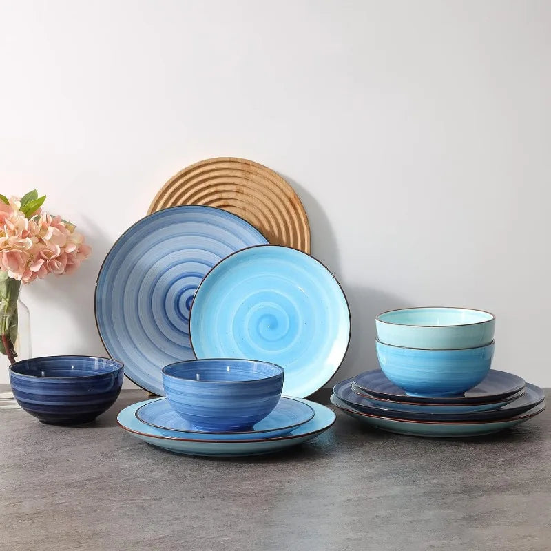 Ceramic 12-Pieces Dinnerware Sets