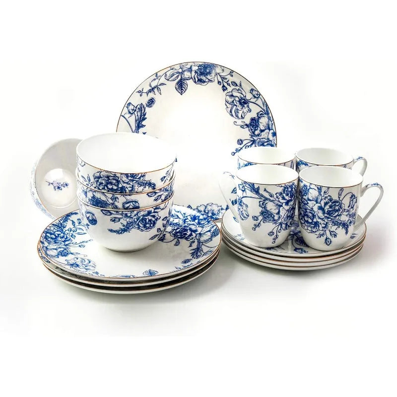 16 Pc Bone China Dinnerware Sets